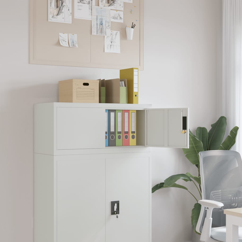 Aktenschrank Hellgrau Stahl 90x40x40 cm