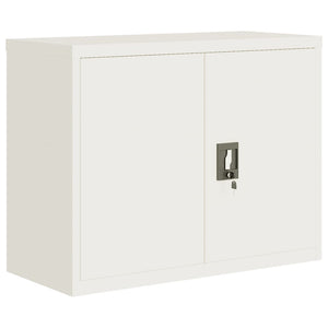 Aktenschrank Weiß Stahl 90x40x70 cm