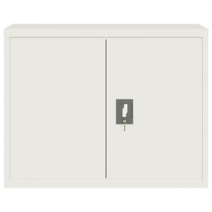 Aktenschrank Weiß Stahl 90x40x70 cm