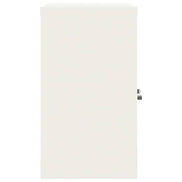 Aktenschrank Weiß Stahl 90x40x70 cm