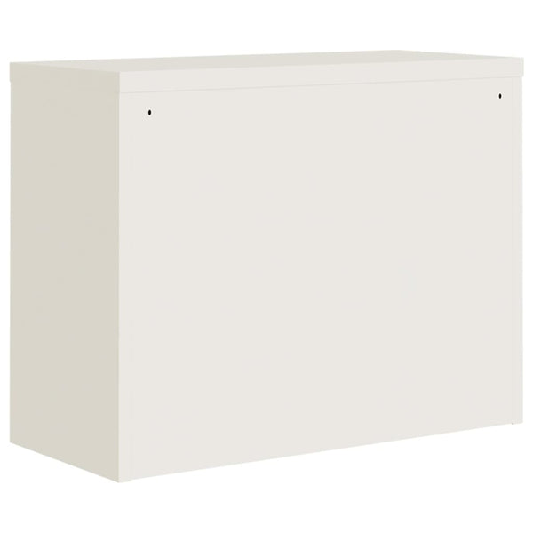 Aktenschrank Weiß Stahl 90x40x70 cm