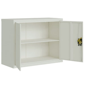 Aktenschrank Hellgrau Stahl 90x40x70 cm