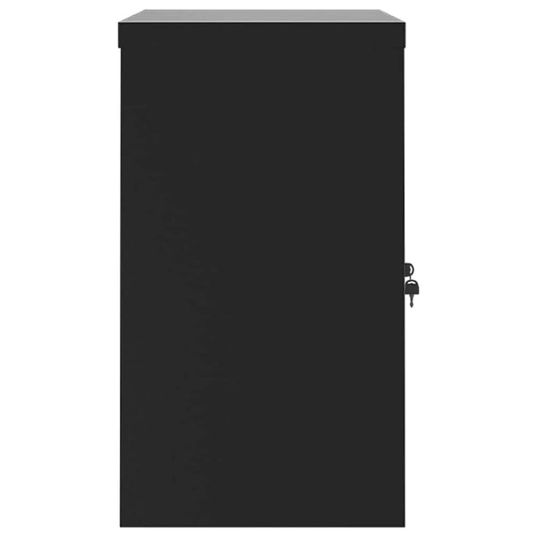 Aktenschrank Schwarz, Stahl, 90x40x70 cm