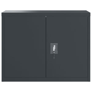 Aktenschrank Anthrazit Stahl 90x40x70 cm