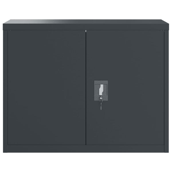 Aktenschrank Anthrazit Stahl 90x40x70 cm