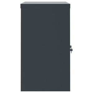 Aktenschrank Anthrazit Stahl 90x40x70 cm