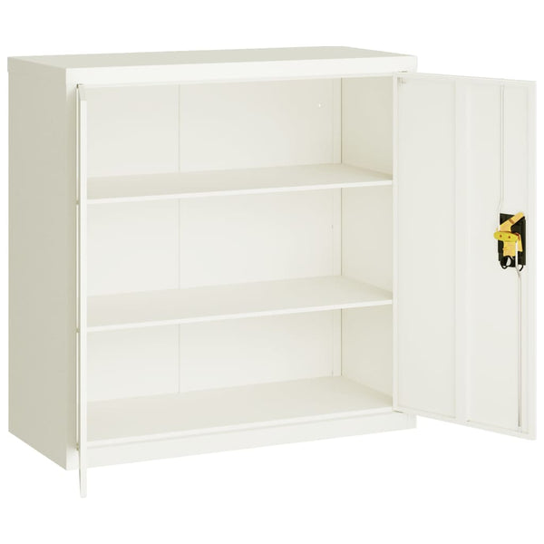 Aktenschrank Weiß Stahl 90x90 cm