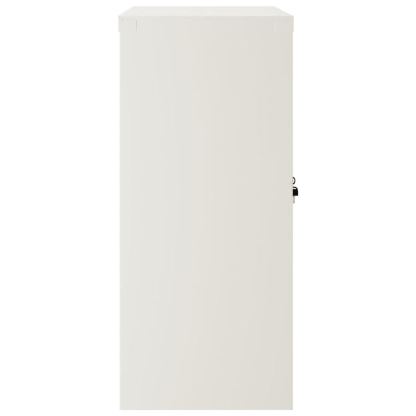Aktenschrank Weiß Stahl 90x90 cm