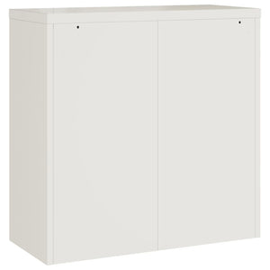 Aktenschrank Weiß Stahl 90x90 cm