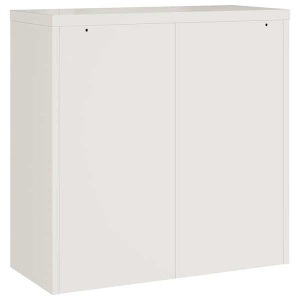 Aktenschrank Weiß Stahl 90x90 cm