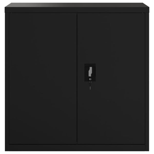 Aktenschrank Schwarz Stahl 90x90 cm