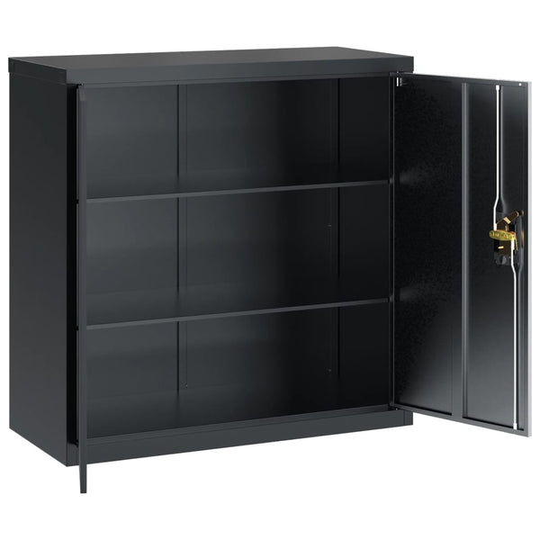 Aktenschrank Stahl Anthrazit 90x90 cm