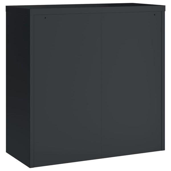 Aktenschrank Stahl Anthrazit 90x90 cm