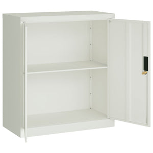 Aktenschrank Stahl Hellgrau 79x40x90 cm