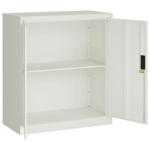 Aktenschrank Stahl Hellgrau 79x40x90 cm
