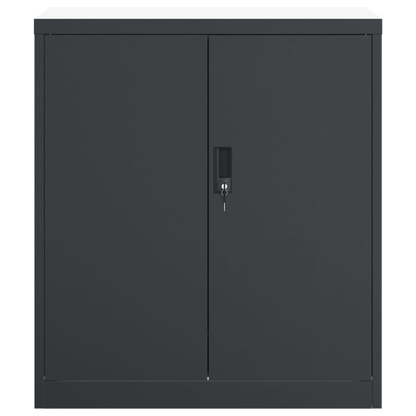 Aktenschrank Anthrazit Stahl 79x40x90 cm