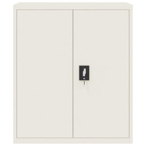 Aktenschrank Weiß Stahl 90x40x105 cm