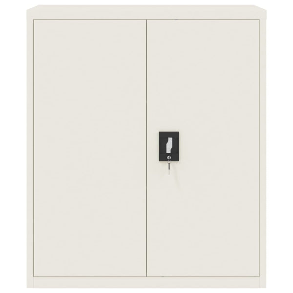 Aktenschrank Weiß Stahl 90x40x105 cm