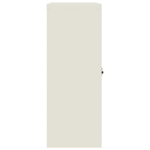 Aktenschrank Weiß Stahl 90x40x105 cm