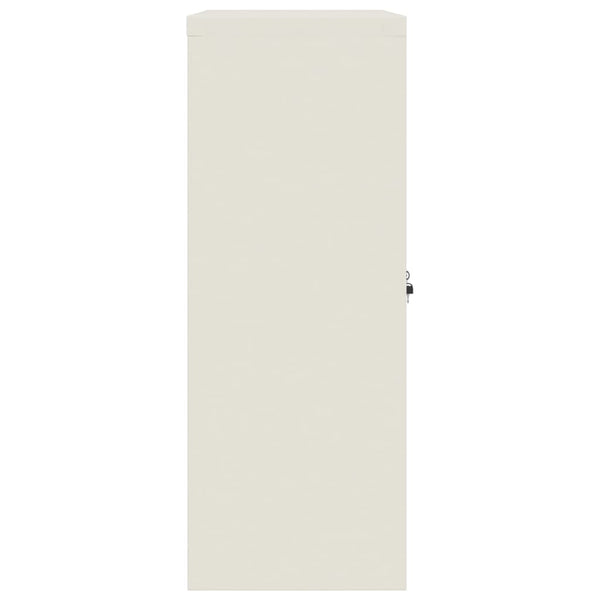 Aktenschrank Weiß Stahl 90x40x105 cm