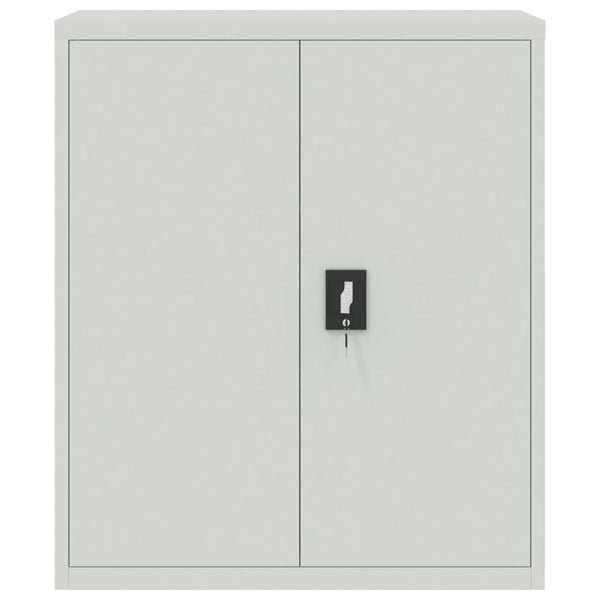 Aktenschrank Stahl Hellgrau 90x40x105cm
