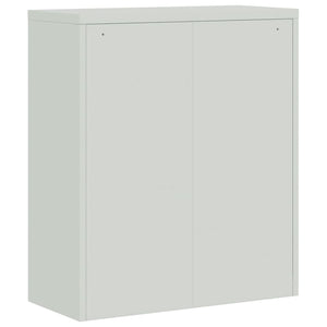 Aktenschrank Stahl Hellgrau 90x40x105cm