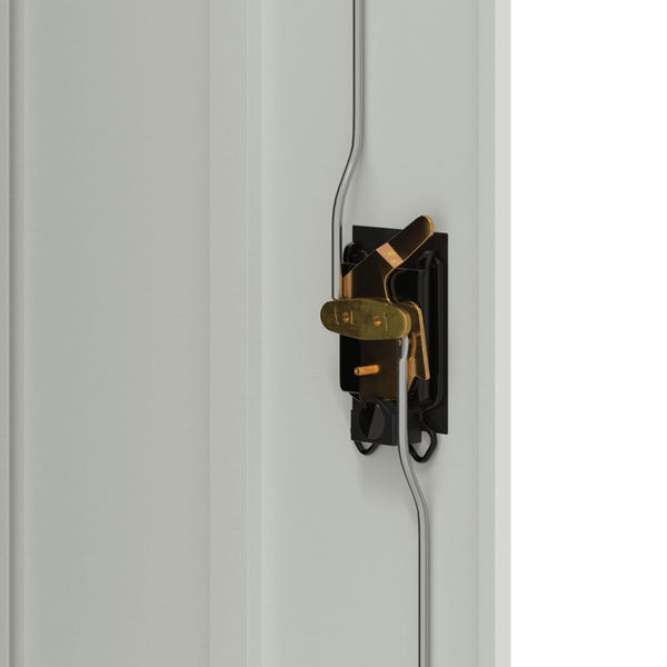 Aktenschrank Stahl Hellgrau 90x40x105cm