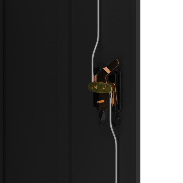 Aktenschrank Schwarz Stahl 90x40x105 cm