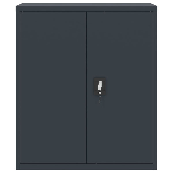 Aktenschrank Anthrazit Stahl 90x40x105cm