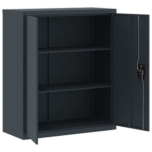 Aktenschrank Anthrazit Stahl 90x40x105cm