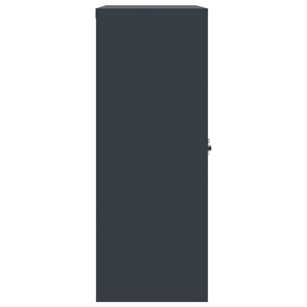 Aktenschrank Anthrazit Stahl 90x40x105cm