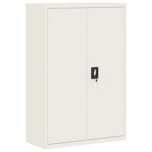 Aktenschrank Weiß Stahl 90x40x140 cm