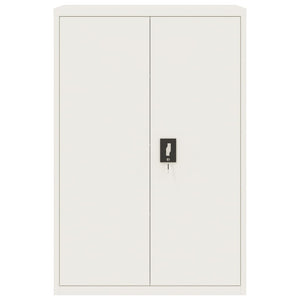 Aktenschrank Weiß Stahl 90x40x140 cm