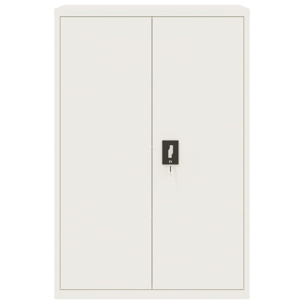 Aktenschrank Weiß Stahl 90x40x140 cm