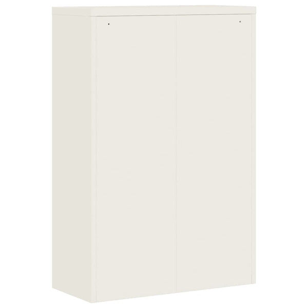 Aktenschrank Weiß Stahl 90x40x140 cm