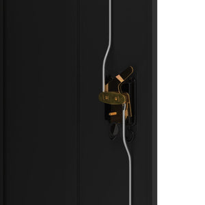 Schwarzer Aktenschrank Stahl 90x40x140 cm