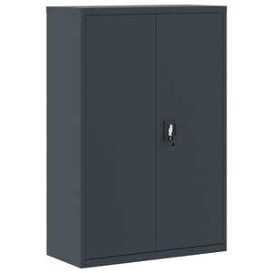Aktenschrank Anthrazit Stahl 90x40x140 cm