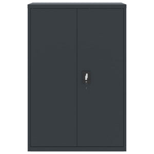 Aktenschrank Anthrazit Stahl 90x40x140 cm