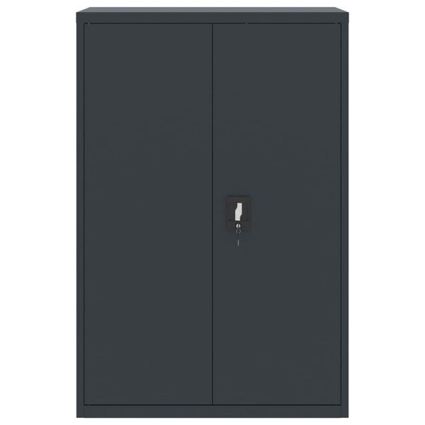 Aktenschrank Anthrazit Stahl 90x40x140 cm