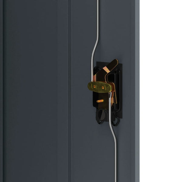 Aktenschrank Anthrazit Stahl 90x40x140 cm