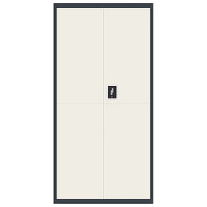 Aktenschrank Stahl Anthrazit/Weiß 90x40x180cm