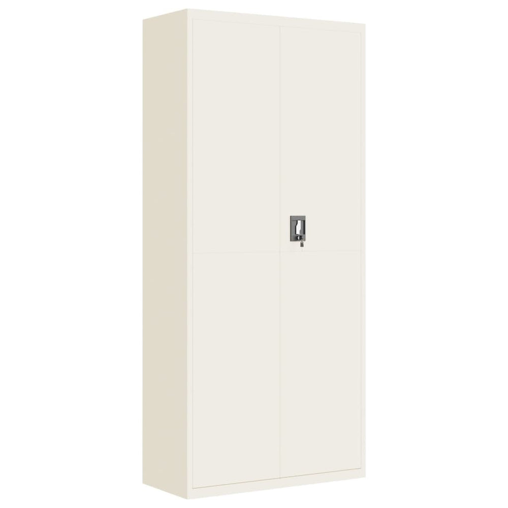 Weißer Aktenschrank Stahl 90x40x200 cm