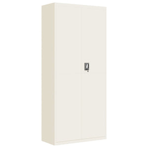 Weißer Aktenschrank Stahl 90x40x200 cm