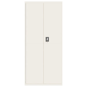 Weißer Aktenschrank Stahl 90x40x200 cm
