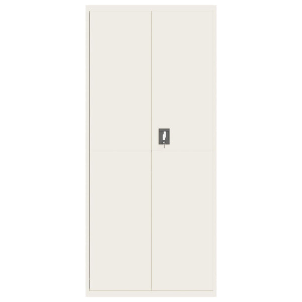 Weißer Aktenschrank Stahl 90x40x200 cm