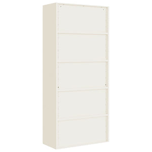 Weißer Aktenschrank Stahl 90x40x200 cm