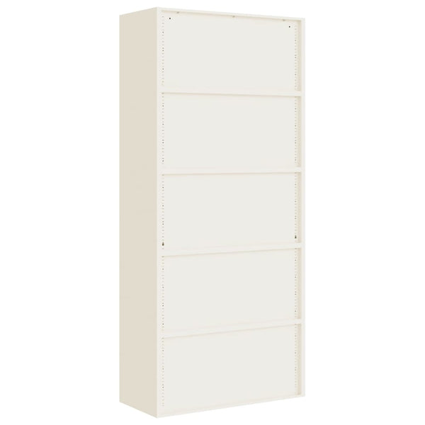 Weißer Aktenschrank Stahl 90x40x200 cm