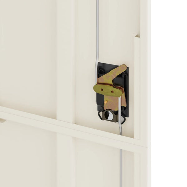 Weißer Aktenschrank Stahl 90x40x200 cm