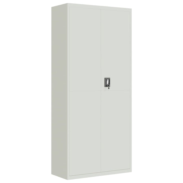 Aktenschrank Stahl Hellgrau 90x40x200cm