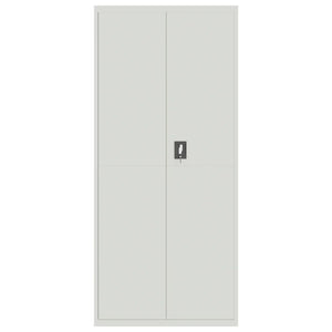 Aktenschrank Stahl Hellgrau 90x40x200cm